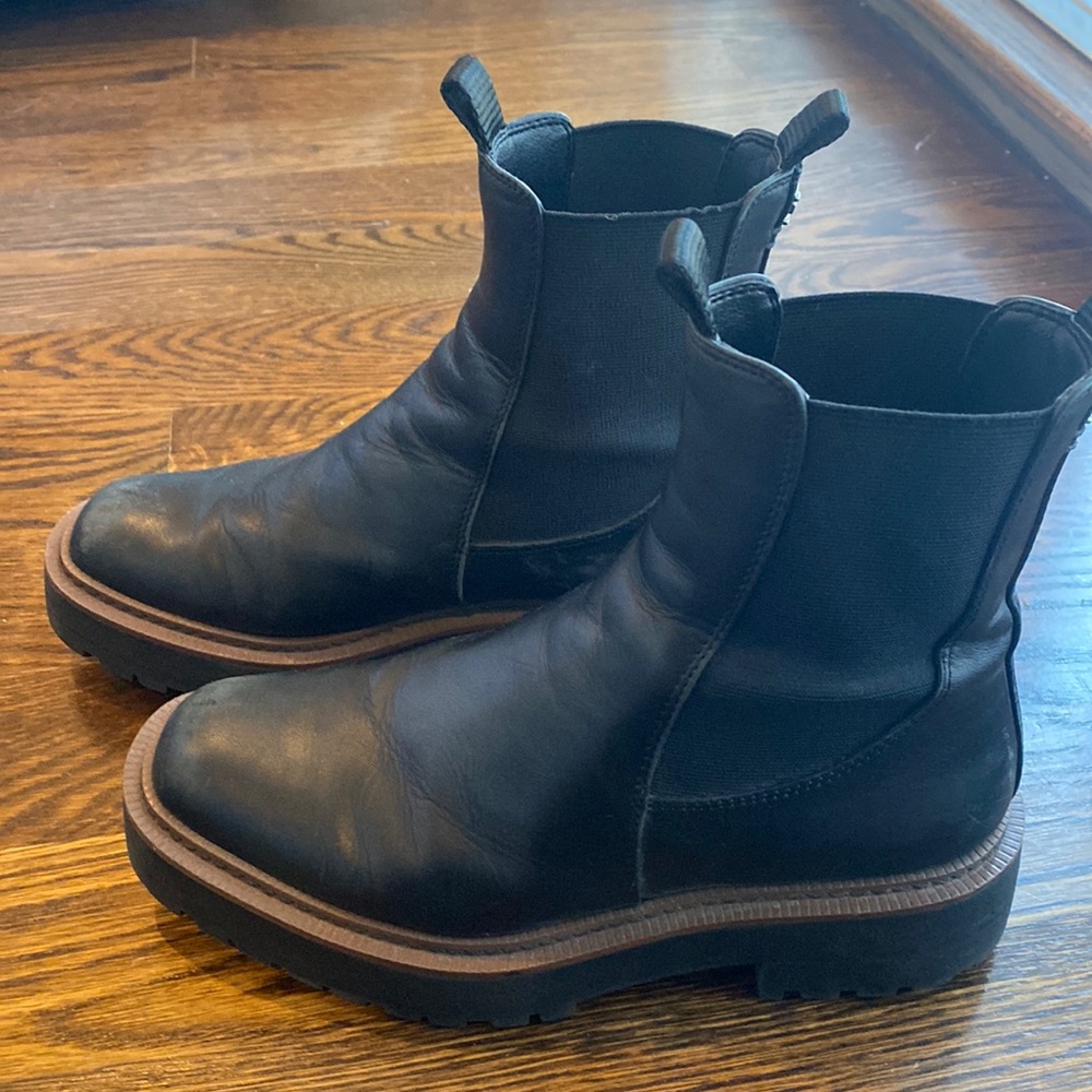 Sam Edelman Black Square Toe Boots